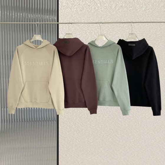 Fear of God Essentials Tone-on-Tone Front Logo Pullover Hoodie